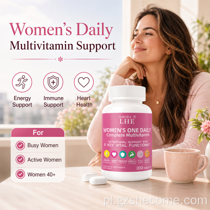 Shecome damskie tabletki multiwitaminowe wspierające odporność kości